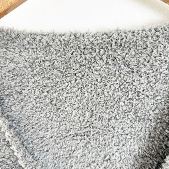 SKIMS Cozy Knit Wrap Top Gray Smoke Size Small Medium Fuzzy Long Sleeve NEW - Picture 8 of 16